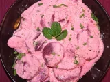 Rezept Warmer rote beete & joghurt salat mit minze