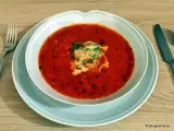 Rezept Tomaten paprika suppe mit kresse und basilikum