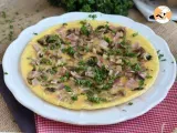 Rezept Super einfaches omelett mit pilzen, schinken und petersilie
