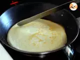Crêpes gefüllt mit Béchamel, Käse und Schinken - Zubereitung Schritt 4