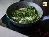 Spinat mit Sahne und Eiern - Zubereitung Schritt 2