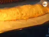 Fisch in einer Blätterteigkruste mit Spinat und Mozzarella-Käse - Zubereitung Schritt 5