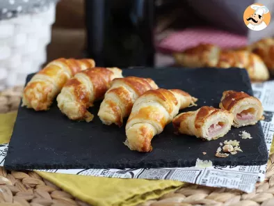 Blätterteig-Croissants mit Béchamel, Schinken und Käse - foto 5