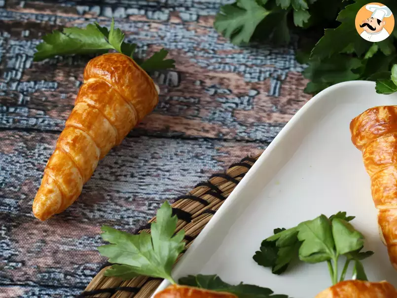 Blätterteig-Karotten zu süß für den Oster-Aperitif: Ziegenkäse und sonnengetrocknete Tomaten - foto 6