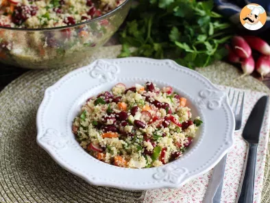 Couscous-Salat für eine einfache, gesunde und farbenfrohe Vorspeise!