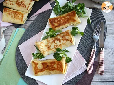 Crêpes gefüllt mit Béchamel, Käse und Schinken - foto 6