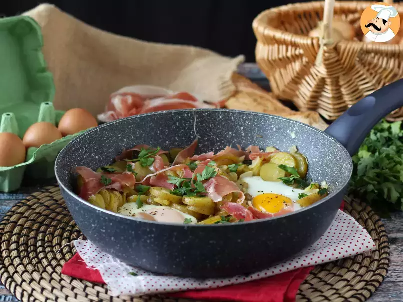 Huevos rotos, das supereinfache spanische Rezept aus Kartoffeln und Eiern - foto 5