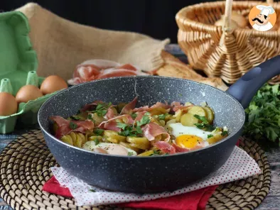 Huevos rotos, das supereinfache spanische Rezept aus Kartoffeln und Eiern - foto 5