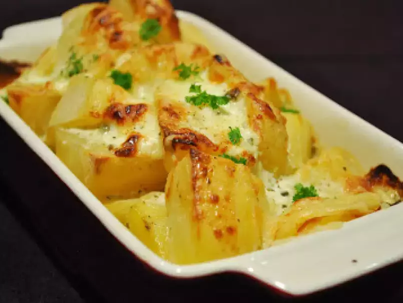 Ofenkartoffeln mit Ziegenrahm & Käse überbacken - foto 2
