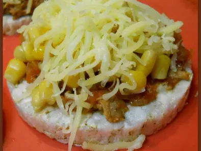 Reiswaffel-mini Pizza