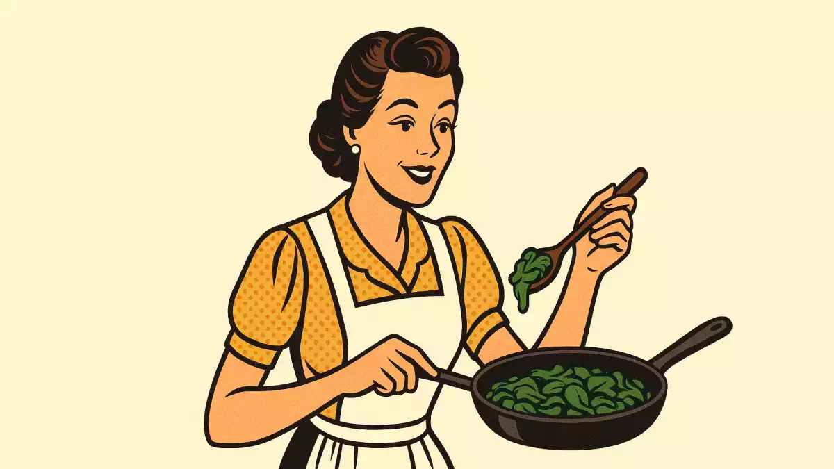 Essen Sie Spinat, der viel Eisen enthält, und Sie werden so stark wie Popeye.