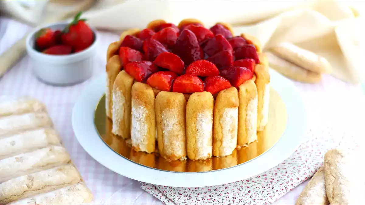 Diese einfache Erdbeer-Charlotte ist eindeutig unser Lieblingsdessert im Frühling!