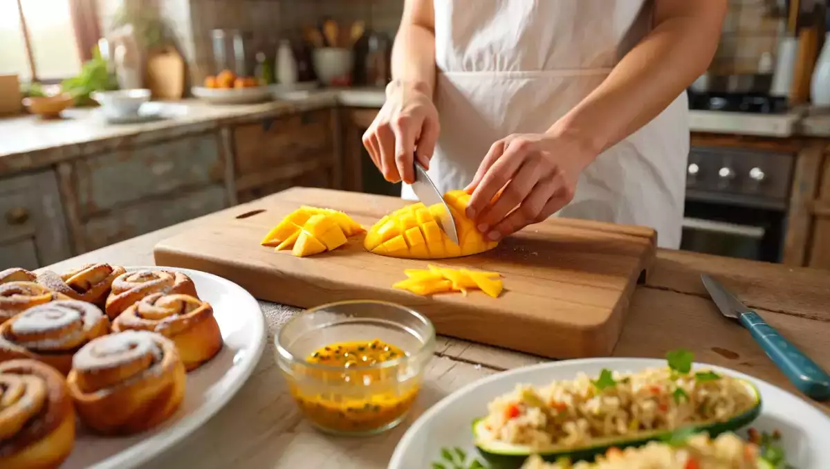 Tagesmenü, 24. April: köstliche Apfel-Zimt-Schnecken, gefüllte Zucchini und ein exotischer Kuchen