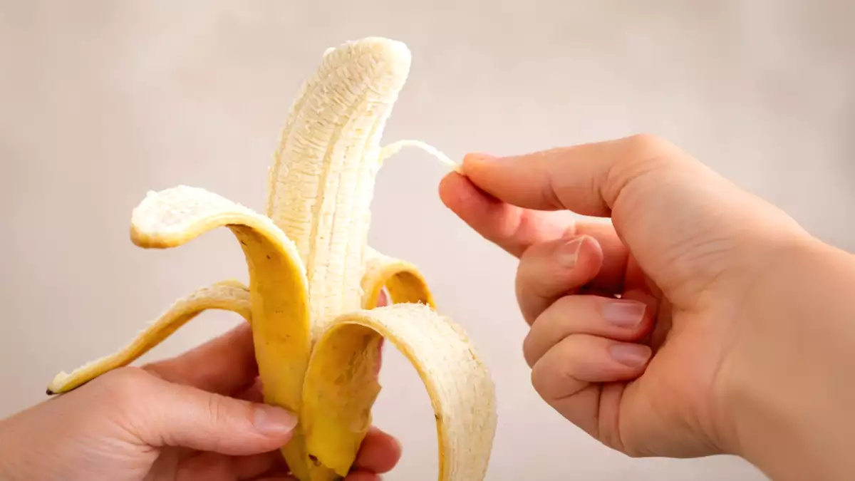 Was sind diese Fäden auf der Banane und warum tauchen sie immer wieder auf?