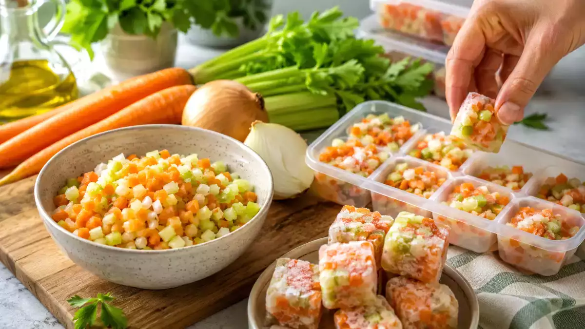 Sommerliches Soffritto zum Einfrieren: Der Leitfaden für einen Vorrat, der dir monatelang das Mittag- und Abendessen erleichtert