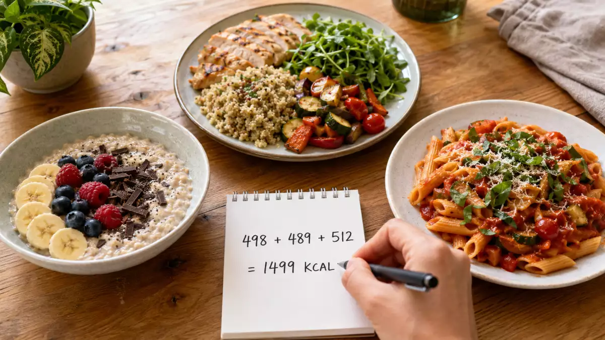 Wie sieht ein 1500-kcal-Speiseplan eigentlich aus? Hier ist ein ganzer Tag mit 1499 kcal