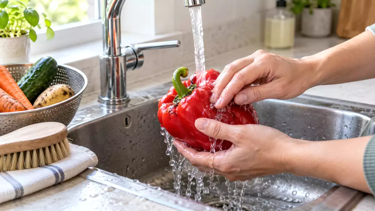 Gemüse mit Seife waschen? Kaltes fließendes Wasser ist die sicherere Standardmethode