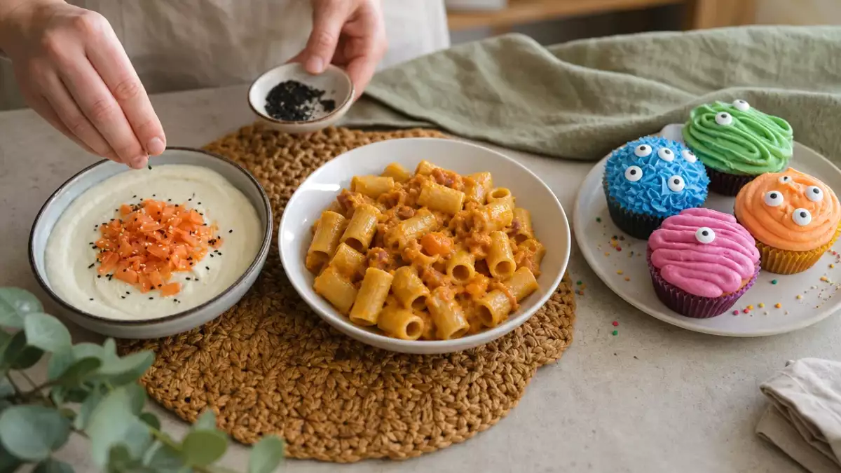 Tagesmenü, 30. Oktober 2026: Kokos-Blumenkohlsuppe, Kürbis-Pasta und Halloween-Monster