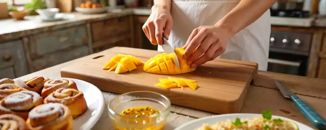 Tagesmenü, 24. April: köstliche Apfel-Zimt-Schnecken, gefüllte Zucchini und ein exotischer Kuchen