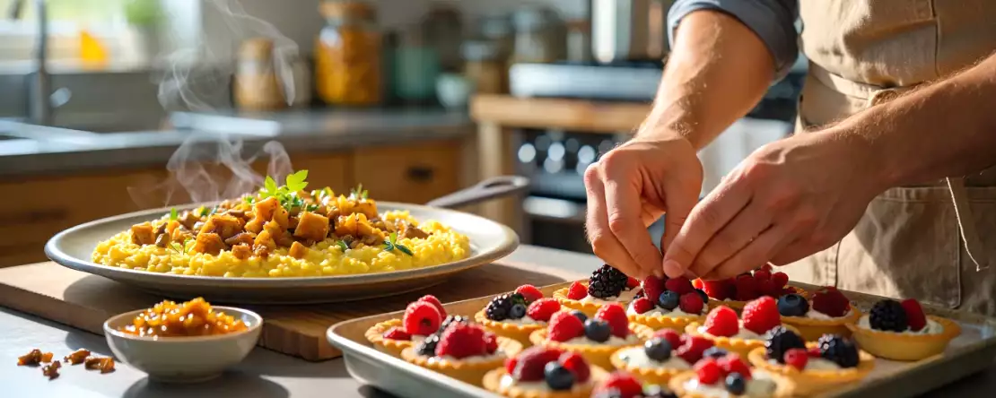 Tagesmenü, 27. April: köstliche Vorspeise, Hauptgericht und Dessert