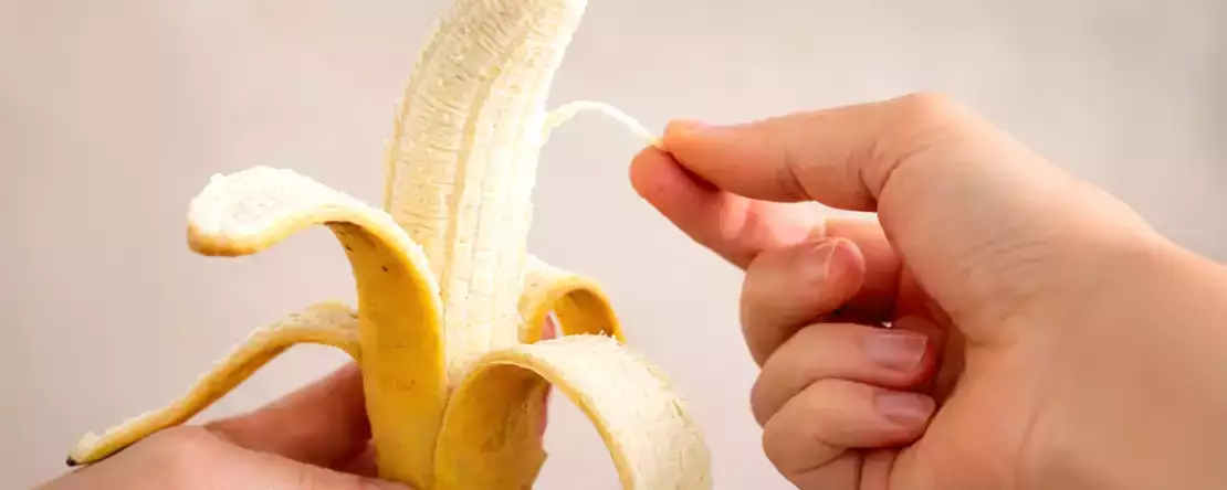 Was sind diese Fäden auf der Banane und warum tauchen sie immer wieder auf?