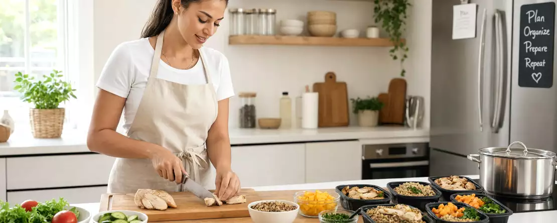 Wie man eine einfache Methode anwendet, um nur zweimal pro Woche zu kochen und so im Alltag Zeit zu sparen