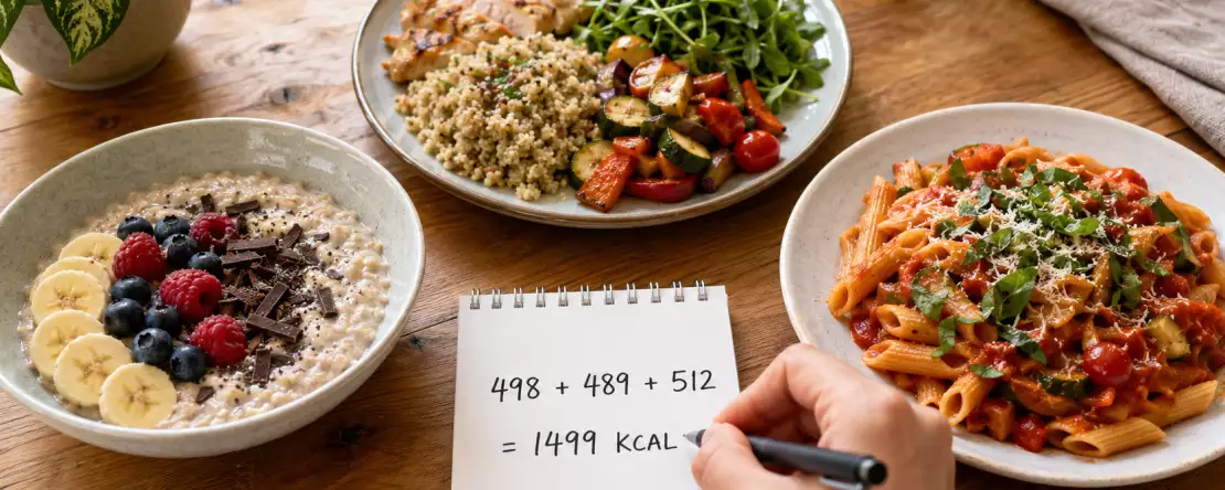 Wie sieht ein 1500-kcal-Speiseplan eigentlich aus? Hier ist ein ganzer Tag mit 1499 kcal