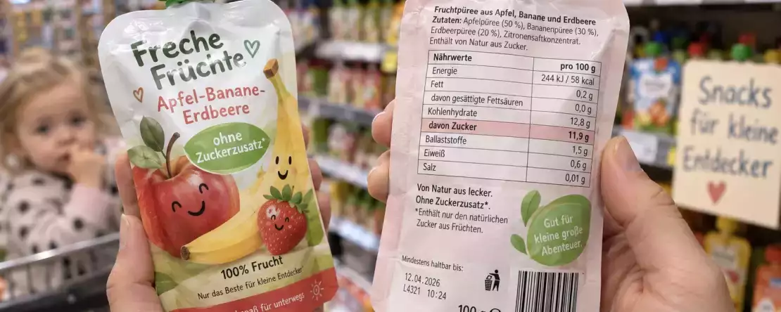 „Ohne Zuckerzusatz“? Was in Kindersnacks trotzdem steckt
