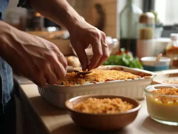 Tagesmenü, 2. Mai: köstliche Kombination aus Vorspeise, Hauptgericht und Dessert