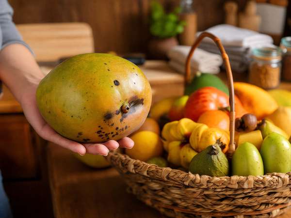 Die Mango war beim Kauf noch einwandfrei, hat aber einige Tage später schwarze Flecken bekommen? Erfahren Sie, ob das schädlich ist