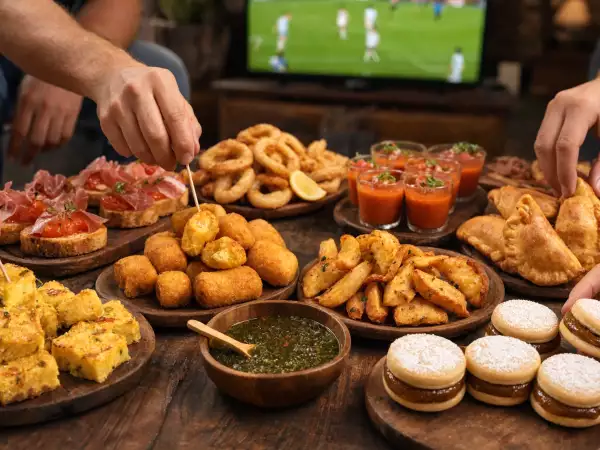 Bereiten Sie für das Finale Spanien gegen Argentinien einen Aperitif zu, der jeweils fünf typische Spezialitäten beider Länder vereint