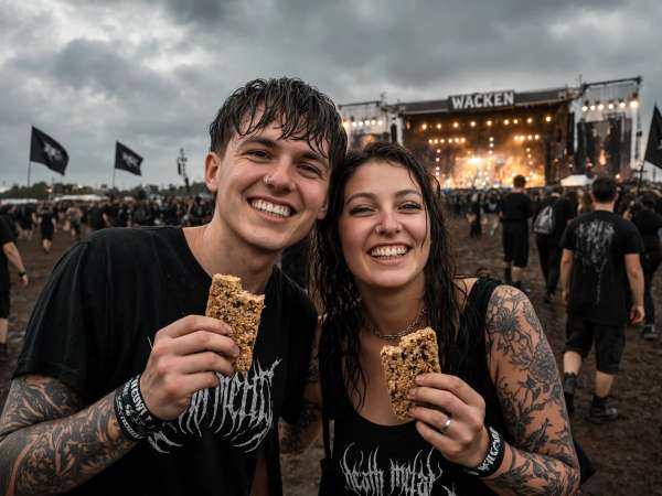 Wacken 2026: 12 Festival-Snacks, die ohne Kühlschrank Tage überstehen, perfekt fürs Camping