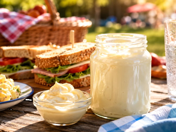 Wie lange kann Mayonnaise bei Hitze außerhalb des Kühlschranks stehen, bevor sie gesundheitsschädlich wird?