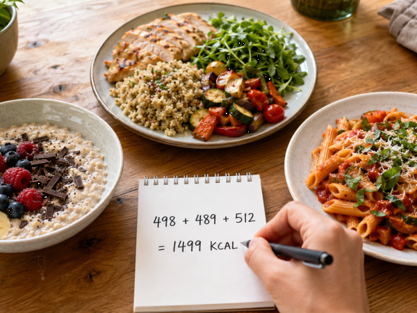 Wie sieht ein 1500-kcal-Speiseplan eigentlich aus? Hier ist ein ganzer Tag mit 1499 kcal