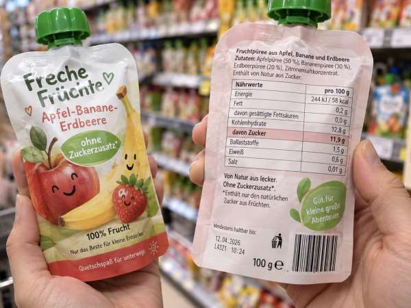„Ohne Zuckerzusatz“? Was in Kindersnacks trotzdem steckt
