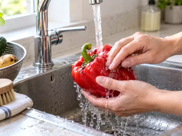 Gemüse mit Seife waschen? Kaltes fließendes Wasser ist die sicherere Standardmethode