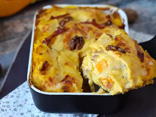 Die Lasagne, die nach Herbst duftet: innen cremig, oben knusprig und perfekt für die ersten kühlen Sonntage