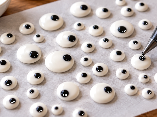 Zuckeraugen selber machen: Die einfache Halloween-Deko mit nur 3 Zutaten