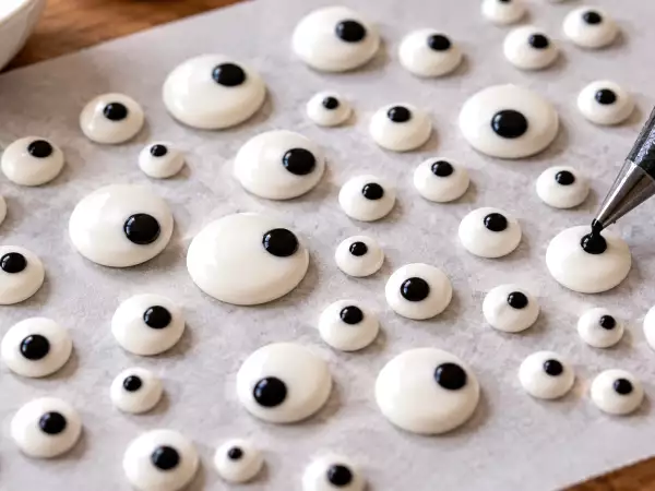 Zuckeraugen selber machen: Die einfache Halloween-Deko mit nur 3 Zutaten