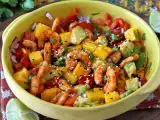 Artikel: Garnelen-Mango-Salat: das frische, farbenfrohe und einfache Rezept, auf das man den ganzen Sommer über Lust hat