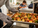 Artikel: Das Abendessen unter der Woche scheint unmöglich? Überlassen Sie die Arbeit einfach dem Backblech