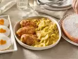 Artikel: Tagesmenü, 2. Oktober: Zitrus-Mürbteigkekse, Thai-Curry-Spitzkohl mit Hähnchen und saftiger Zitronenkuchen