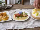 Artikel: Tagesmenü, 4. Oktober: Zimtäpfel-Milchreis, würziges Rindertatar und Zitronen-Cheesecake