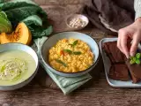 Artikel: Tagesmenü, 20. Oktober: Grünkohlsuppe, Kürbisrisotto und saftiger Schokokuchen