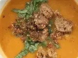 Rezept Auf bestellung: süßkartoffelsuppe mit sesamcroutons