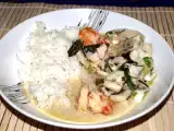 Rezept Grünes curry mit meeresfrüchten (gäng kiau waan talee)