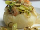 Rezept Gut gefüllt ist ganz gewonnen: kohlrabi mit garnelen und lauch