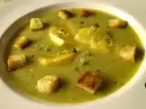 Rezept Brokkoli-orangen-cremesuppe mit sprossen, mandeln und croutons
