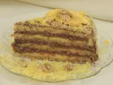 Rezept Orange cake with homemade chocolate and pudding fillings