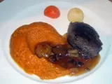 Rezept Hirschmedaillon mit maronenjus und süßkartoffelpüree